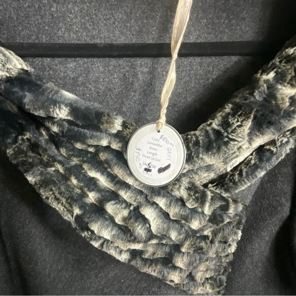 Giselle Shepatin Gray Wool Faux Fur Samantha Jacket - Picture 8 of 14